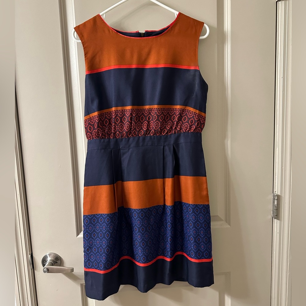 Burnt orange/Navy Dress